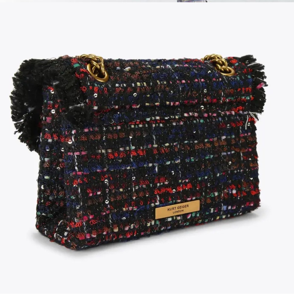 Kurt Geiger London Mini Tweed Kensington Bag EUC - Picture 4 of 8